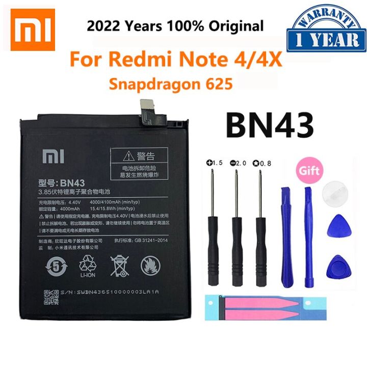 100-original-xiao-mi-redmi-note-4-4x-4-x-4100mah-bn43-for-xiaomi-global-snapdragon-625-battery-batterie-bateria-smart-phone