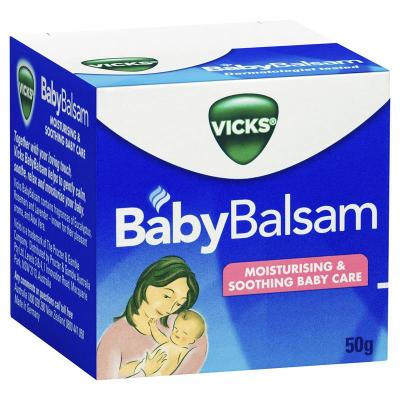 VICKS (วิคส์) Baby Balsam 50g. Vicks วิคส์ เบบี้ ช่วยให้หายใจสดชื่น สำหรับน้องอายุ 3 เดือนขึ้นไป (T)