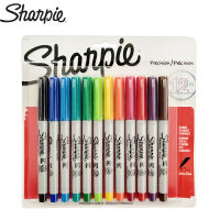 Sharpie 37175 MARKER 12สี0.5มม. Sanford DUST Free MARKER ยี่ห้อปากกาสี MARKER ชุด MARKER