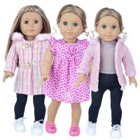 43cm Baby New Born Doll Asymmetrical Dress 18 Inch American Generation Girl Doll Clothes