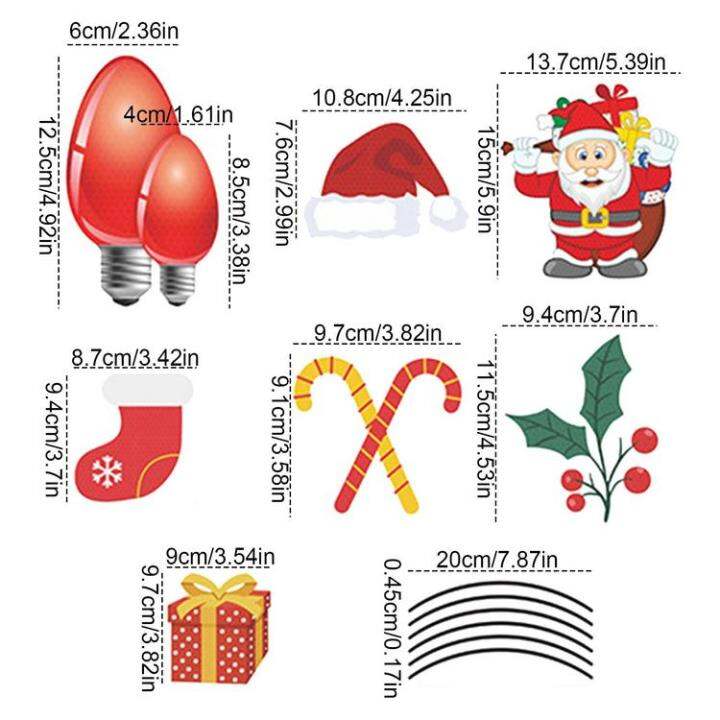 christmas-magnet-car-stickers-christmas-light-bulb-string-wall-decals-car-magnets-stickers-magnets-pvc-stickers-decorations-for-christmas-car-refrigerator-metal-surfaces-popular