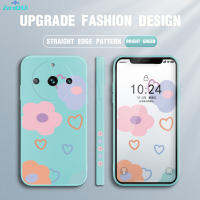 ZeroQiQi เคสสำหรับ Realme 11 5G Realme 11 Pro 5G Realme 11 Pro + 5G Realme Narzo 60 5G เคสสำหรับเด็กผู้หญิงเคสโทรศัพท์ดีไซน์ลายดอกไม้สวยงามเคสกล้องคลุมทั้งหมดปลอกซิลิโคนน้ำลายขอบสี่เหลี่ยม