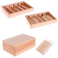 ▩ montessori กล่องไม้นับเลขของเล่นเสริมการเรียนรู้เด็ก 45 spindles