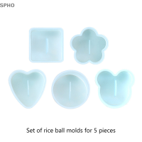 SPHO 5 pcs การ์ตูนรูปร่างข้าวบอลชุดซูชิแม่พิมพ์ Bento เครื่องเขียนครัว