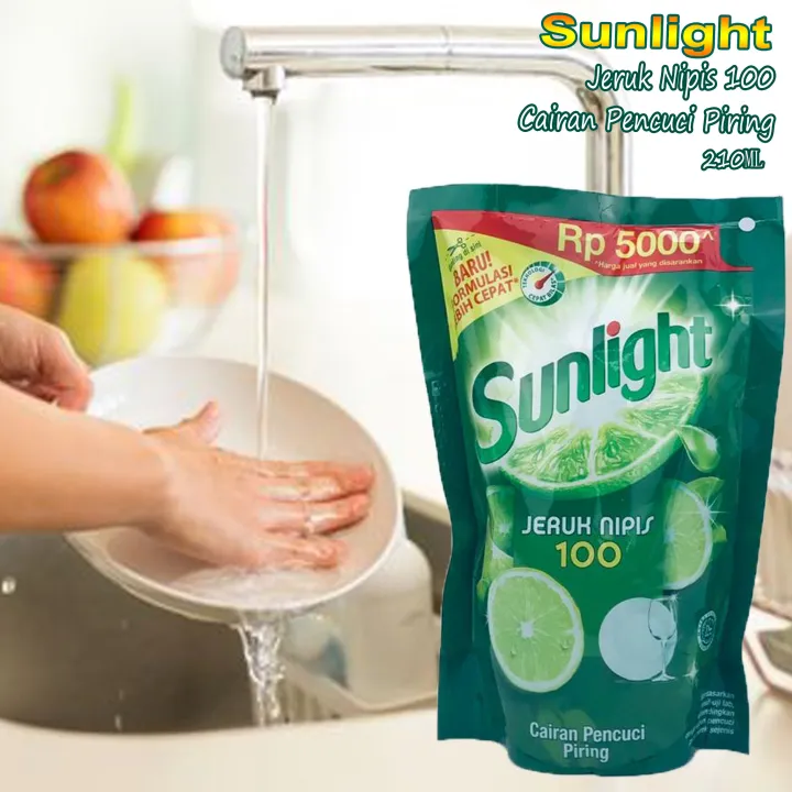 Sunlight Cairan Pencuci Piring 100 Jeruk Nipis 210ml Lazada