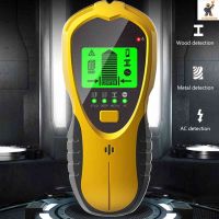 4 In 1 Stud Finder Wall Scanner ตรวจจับตำแหน่งหรือลึกของโลหะกระดุมและสายไฟ AC ในผนังด้วยจอแสดงผล LCD