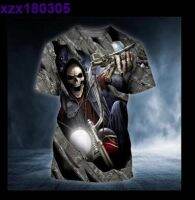 King Motocycle Skull 3D T Shirt