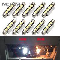 (Premium car)10Pcs C5W LED 44มม.4SMD สีขาวโดม Festoon ไฟ LED หลอดไฟ6411 578 211-2 12844 Auto ภายในรถแหล่งกำเนิดแสง