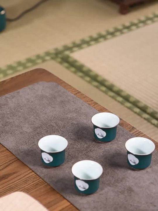 GGMM Light Luxury Porcelain Kung Fu Tea Set Gift Set Simple Whole Set