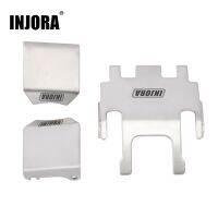 INJORA Stainless Steel Chassis Armor Skid Plate Axle Protector for 1/18 RC Crawler TRX4M Upgrade (4M-14)