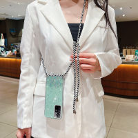 FAXOXA โซ่สายคาดที่คล้องสำหรับ Xiaomi Mi 12T Crossbody เสื้อสายเดี่ยวแบบครึ่งตัวเคสเคสโทรศัพท์แวววาว TPU แบบนิ่มสำหรับ Xiaomi Redmi Note 11 10 9 Pro 11S 9S Mi 11 Lite 5G NE