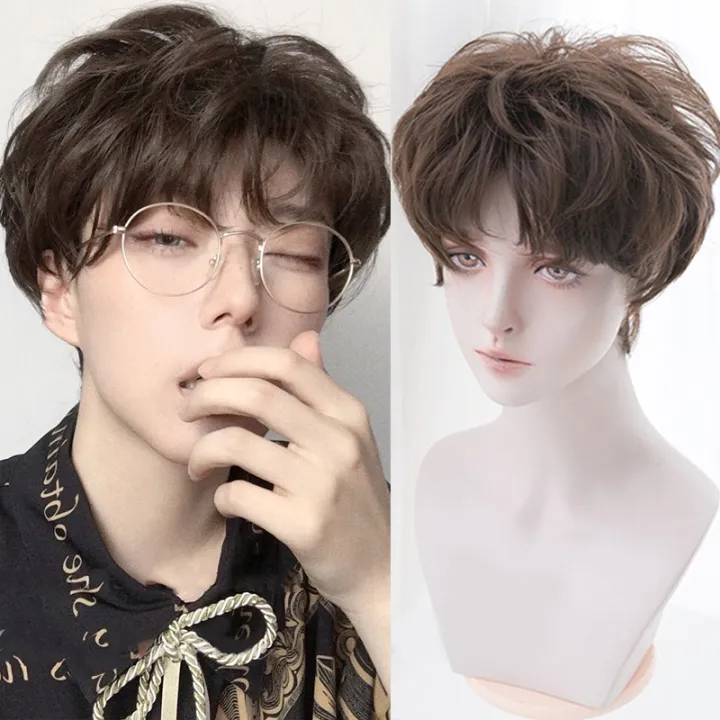 AILIADE Boy Short Straight Bangs Cosplay Daily Party Anime Men's Wigs Heat  Resistant Synthetic Curls For Women Girls Hair Wigs | Lazada PH