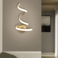 1pc Modern Spiral LED Wall Light Acrylic Iron Sconces Lamp Wall Mount Background Bedside Lamp for Living Room Bedroom Decorat