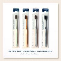 Kvell คเว็ล แปรงสีฟันสูตรขนแปรงชาร์โคลนุ่มพิเศษ Extra Soft Charcoal Toothbrush (1pc.)