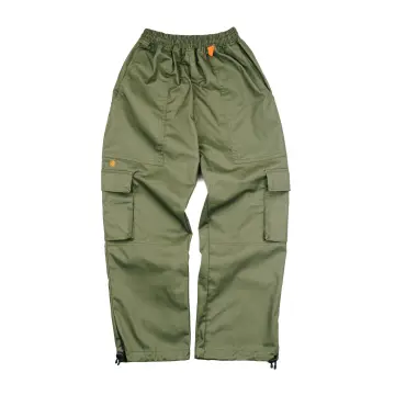 Plain 6 Pocket Unisex Cargo Pants Loose fit (ARMY GREEN) Quality