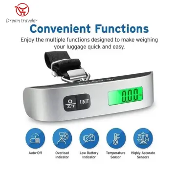Portable Luggage Scale High Precision Travel Digital Hanging Scales With  Hook LCD Display 50kg 110lbs Electronic Fishing Weighs Weight Balance Tool Weight  Scale Suitcase Handheld Scale Baggage Digital Scale Perfect for Travel
