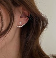 goodgift_station - Pearl 925 sterling silver earrings  ต่างหูเงินแท้ แบบเจาะสีทองประดับมุก