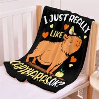 Fashion Animals Flannel Blankets I Just Really Like Capybara 3D Printed Throw Blanket Office Nap Portable Quilts Dropshipping