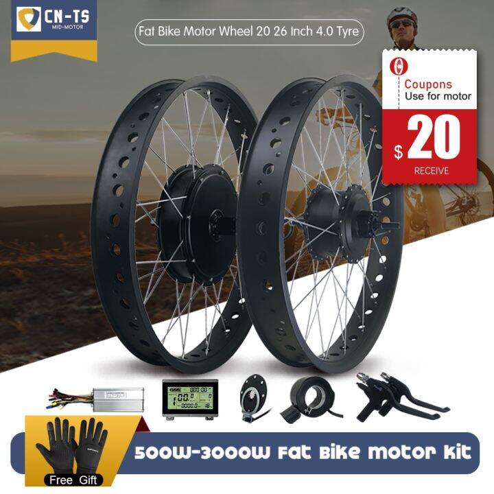 Ebike Fat Tire Conversion Kit 48V 1000W 1500W 72V 3000W Brushless Hub