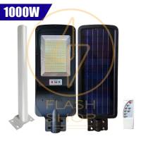 FLASH SALE โคมไฟถนน 1000W  975LED 10000Lm IP67 Solar Light LED (แสงขาว Daylight) โคมไฟโซล่าเซลล์ สว่างตลอดถึงเช้า ฟรี!! รีโมท และ ขาตั้ง ค่าไฟ 0บาท