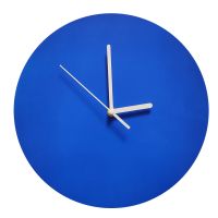 INS Retro Klein Blue Wall Clock Nordic Wooden Mute Clocks Background Decoration Desktop Ornaments Photo Props