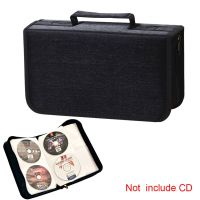 +【； Holder Home Zipper Large Capacity Storage Bag Space Saving Disc 128 Cds DVD Car Box Travel CD Wallet Black