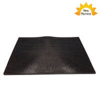 New Morning SERVICE MAT 12 x 18”แผ่นยางกันลื่นสี่เหลี่ยมสำหรับบาร์น้ำ-ฺBlack