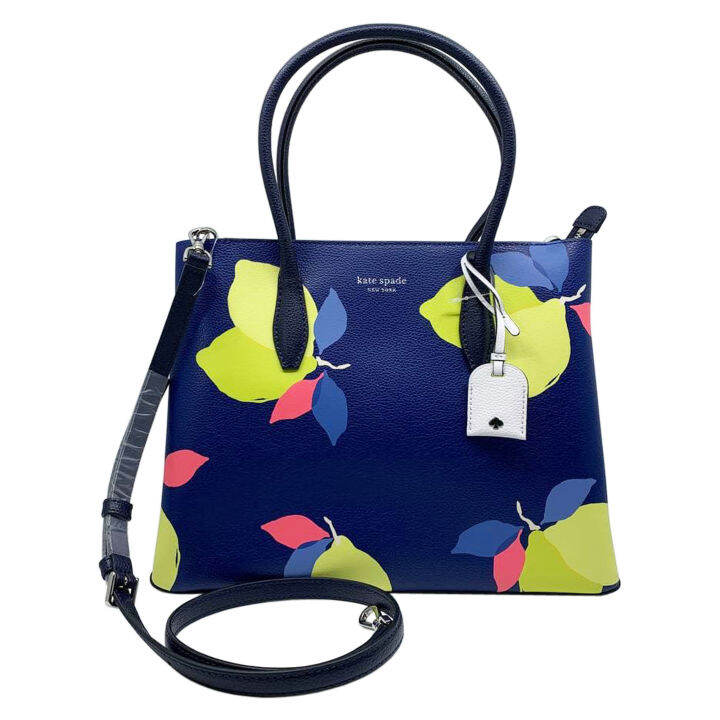 KATE SPADE Eva Lemon Zest Medium Top Zip Satchel (Blue/Multi) Lazada PH