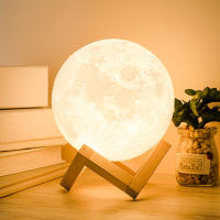 LED Moon Lamp 3D Print Sphere Lamp USB Charge Multi-color Brightness Adjustable Night Light For Children Home room Decoration