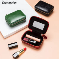 Dreamwise ลิปสติกจิ๋วกระเป๋าสำหรับสตรีจริง Cowhide กระเป๋าเครื่องสำอางค์ข้อมูลสายหูฟังกระเป๋าแฟชั่นเครื่องประดับสตรีกล่องเหรียญกระเป๋า