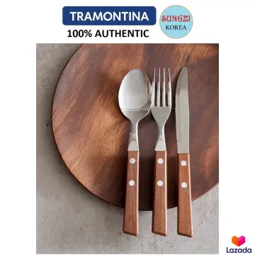 Tramontina Polywood Juego de Tenedores Stainless Steel Forks Set with  Polywood Handle (3 pc)