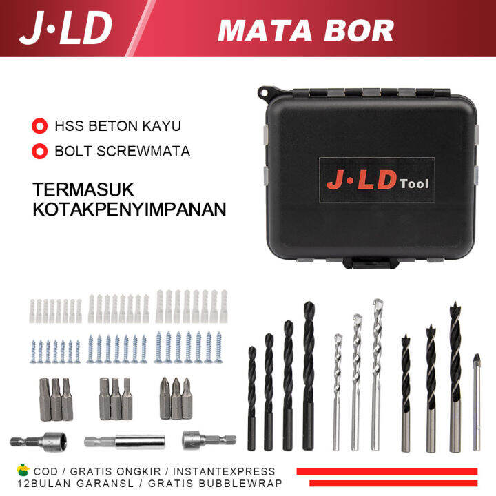 Jld Mata Bor Set Hss Mata Screw Paku Kayu Tembok Include Koper Hexagonal Hole Lazada Indonesia