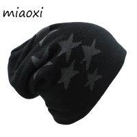 usaj61946 Nova Moda Superior Inverno Quente Masculino Chapéu Casual Grosso Malha Adulto Boné Estrela Gorro Skullies Feminino Unisex Bonnet Venda mx-301