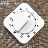 1PC Kitchen Timer 60 Minutes White Square Digital Screen Mechanical Timer Count Down Alarm Reminder Kitchen Cooking Accessories