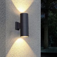 Outdoor Waterproof COB LED Wall Lamp 6W 10W Up and Down Dual-Head Cylinder Aluminum Wall Light Home Corridor Stairs Porch Lights Food Storage  Dispens