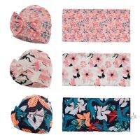 【hot sale】 ❉ C10 Newborn Baby Floral Wrapper Hat Set Infant Swaddle Bath Towel Babies Accessories