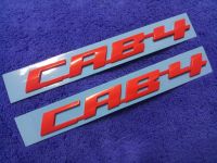 โลโก้ CAB4 สีแดง 2×19cm (รุ่น ISUZU  D-MAX 2020) แพ็คคู่ 2ชิ้น