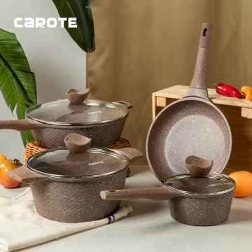 Carote 7pcs Cast Aluminum Nonstick Cooking Pots And Pans