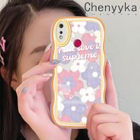 เคส Chenyyyka สำหรับ Realme 3 Pro เคส3i Realme ลายการ์ตูนดอกไม้น่ารักขอบคลื่นดีไซน์ใหม่กรอบซิลิโคนนิ่มป้องกันเลนส์กล้องเคสโปร่งใสกันกระแทก