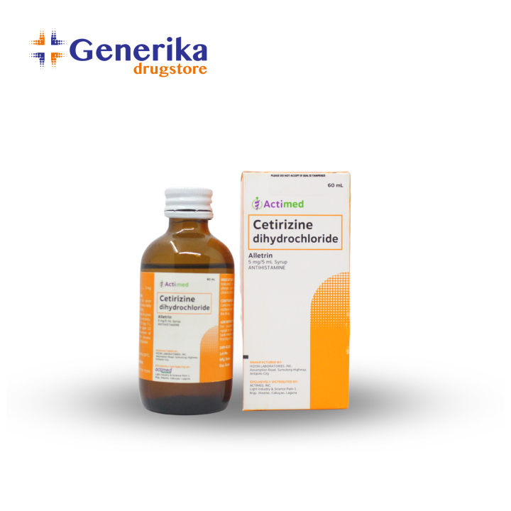 Actimed Cetirizine Syrup 60ml 1 Bottle Lazada PH