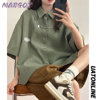 Margot Fashion เสื้อแขนสั้น แขนสั้นเสื้อยืด เสื้อ poloการออกแบบสไตล์วิทยาลัยอเมริกัน วินเทจ 2023 NEW WPL23900EG 37Z230912