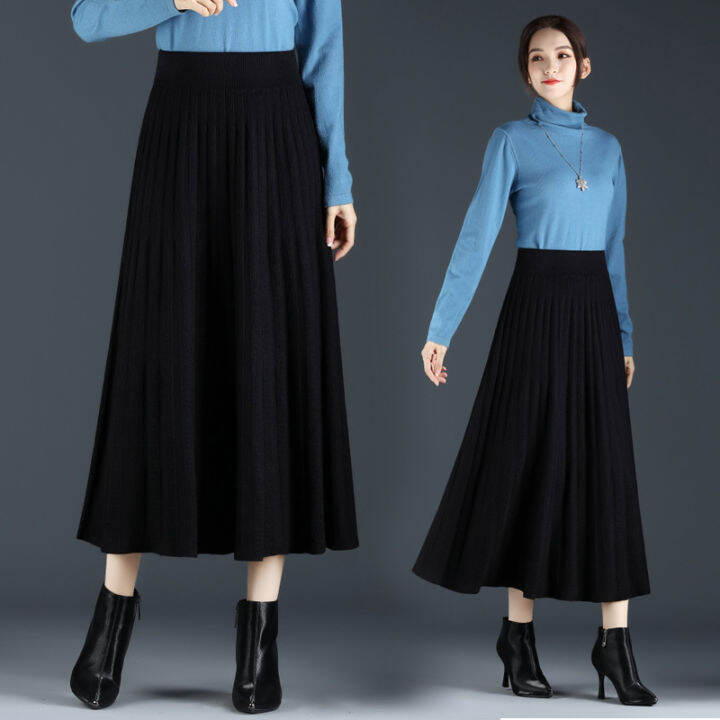 1820 Long skirt knitted skirts church skirts Aline 80CM Muslim skirts