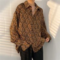 【Kin】The New Korean Shirt Is A Fashion Slim Print Shirt JD-2301