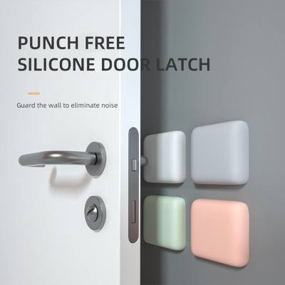 Thickened Silicone Anti-Collision Door Stopper Door Handle Buffer Wall Sticker Doorknob Bumper Household Furniture Protective Decorative Door Stops