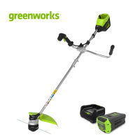 Greenworks เครื่องตัดหญ้าสะพายแบตเตอรี่ 60V พร้อมแบตและแท่นชาร์จ