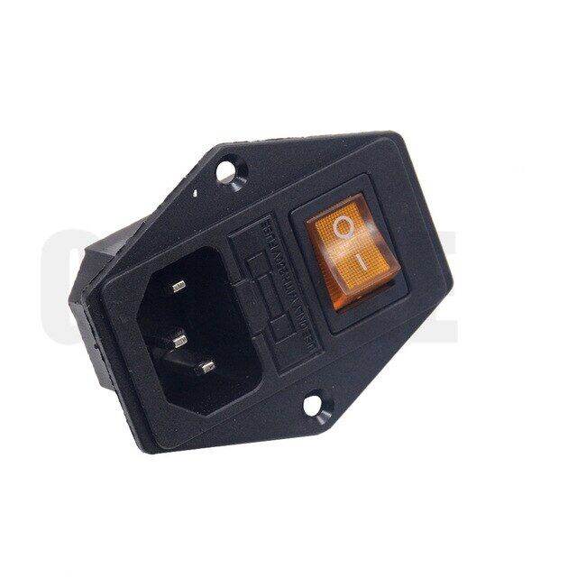 10a Ac 250v 3 Terminal Power Socket With 10a Fuse Holder Rocker Switch
