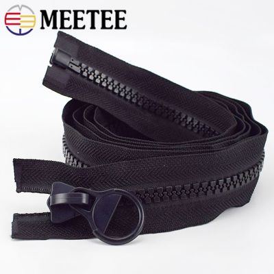 ☈✶▧ Meetee 1Pc 60-300cm 8 Resin Zipper Open End Long Zip Closure DIY Sewing Down Jacket Zippers Coat Tent Tailor DIY Accessories