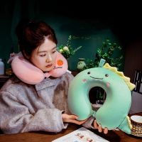 Cartoon Memory Foam U-shaped Pillow Protective Cervical Spine Car Airplane Travel Portable Neck Pillows