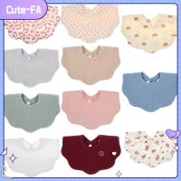 CUTE-FA สีทึบ สำหรับเด็กผู้หญิง ผ้าพันคอ ผ้าเรอ ผ้ากันเปื้อนเด็ก ผ้าพันคอทารก ผ้าขนหนูให้อาหารน้ำลาย เอี๊ยมเด็กแรกเกิด