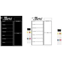 2set A3 Magnetic Whiteboard Sheet for Kitchen Fridge Multipurpose Fridge Weekly White Board Calendar (Black&amp;White)